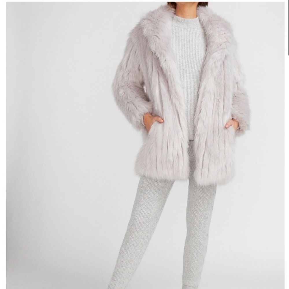 Oversized faux fur coat